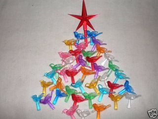 Ceramic Christmas Tree bulbs lights Mini Doves
