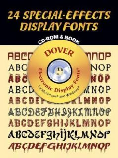 24 Special Effects Display Fonts by Dover Staff 1999, Paperback