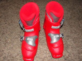 SALOMON brand youth downhill ski boots RED size 2
