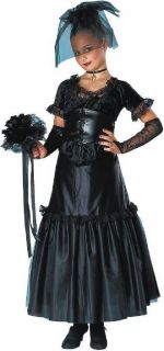   Witch Ghoul Vampire Zombie Black Dress Up Halloween Child Costume