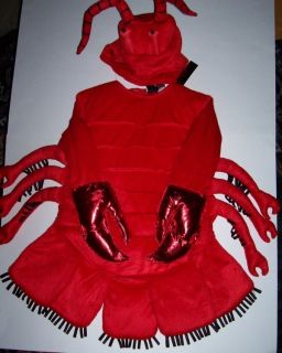   RED LOBSTER COSTUME 4T HALLOWEEN UNIQUE QUALITY SEBASTIAN DRESS UP SEA