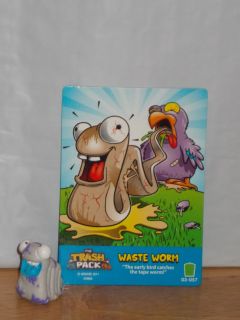 Moose THE TRASH PACK Series 3 WASTE WORM #429 Figure & Trading Card 03 
