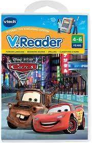Reader DISNEY Pixar CARS 2 Lightning McQueen Vreader Vtech Game 