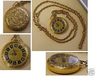 LUCERNE pendant watch and chain NICE new old stock