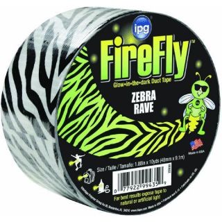 Firefly Zebra Glow In The Da​rk Duct Tape by IPG (Intertape Polymer 