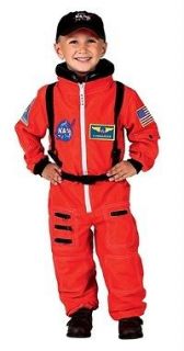 Jr. Astronaut NASA Deluxe Orange Suit w/ Cap Child Costume Size 8 10 