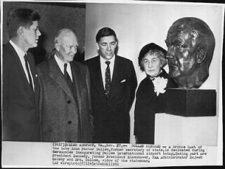 1962 Bronze Bust of John Foster Dulles John F Kennedy Virginia Wire 