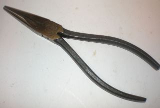 NOS VINTAGE DIAMALLOY DULUTH 6 LONG FLAT NOSE PLIERS MADE IN USA 