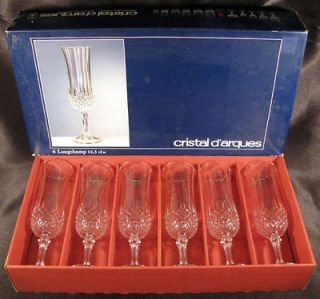 MIB Set of 6 Cristal DArques Durand French Crystal Longchamp 
