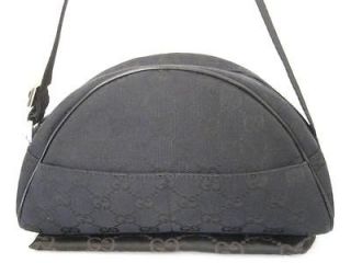Fashionable Gucci signature shoulder bag handbag with duster in black