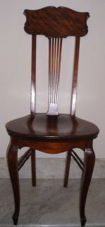 Vintage Edwardian 1920s Fancy Walnut Side Chair