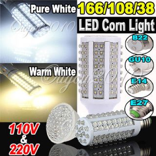   E27 38 108 166 LED 110V/220V Warm White/Pure White Corn Light Bulb
