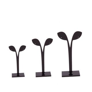 New 3 PCS Earrings Show case Jewelry Leaf Display Holder Stands Rack