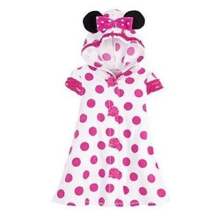  SIZE 5T HOODED MINNIE MOUSE SWIMSUIT COVER UP NWT