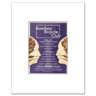 BOMBAY BICYCLE CLUB   UK Tour 2012   White Matted Mini Poster