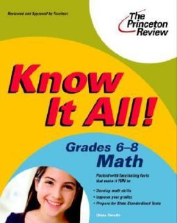 Know It All Grades 6 8 Math by Princeton Review Staff 2004, Paperback 