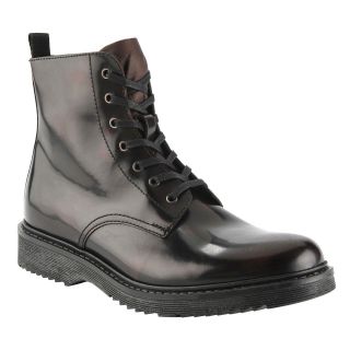 Aldo Gick Ankle High Lace Up Boots Bordeaux Leather Mens Size 41 8 D 