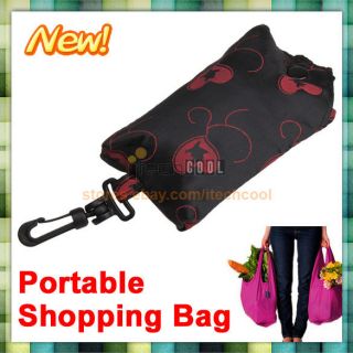   Foldable Folding Reusable Shopping Bag Tote Keychain Eco Friendly New
