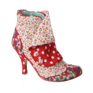IRREGULAR CHOICE SPAT ATTACK in Red / White Womens Shoes Various Sizes