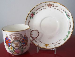 King Edward VIII Proposed Coronation & Accession Cup & Saucer by 