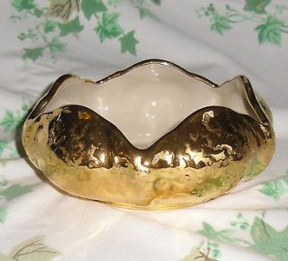 Rare Park Avenue China weeping 22kt gold overlay bowl dish Vintage USA