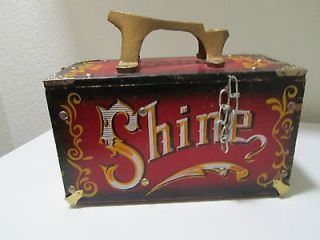 Vtg Shoe Shine Box 5 cents~~Great Graphics~~