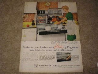 1961 Frigidaire Flair Free Standing Range That Looks Built In Large Ad
