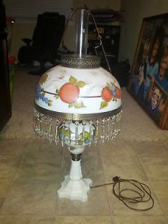 Antique Gone With The Wind Lamp GWTW HAND PAINTED S LARGEST 31 