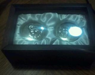 Elegant silver plated tooth and curl boxes New