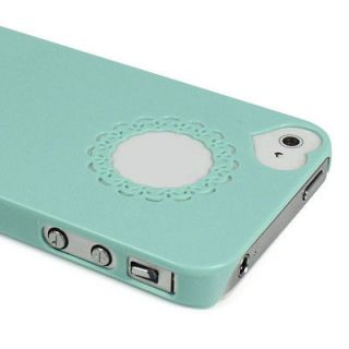   Fashion Cute Color Sweet Heart Case Cover For IPhone 4 4S 4GS Green