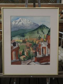 ELIZABETH BARRY,LISTED BUCKS COUNTY PA,MT.ETNA W/C,SIGNED,EXHIBITION 