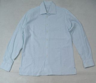 RICHARD JAMES Savile Row Light Blue LS Button Dress Shirt 44 17 1/2 