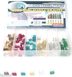 120 pc Color Coded Mini Assorted Car Fuse With fuse puller for Auto 