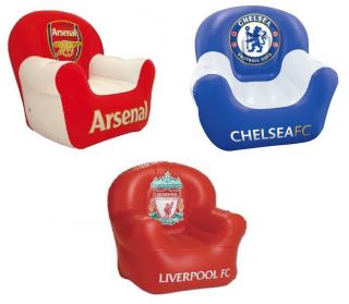 Official Merchandise Club Crested Inflatable Arm Chair Football Gifts
