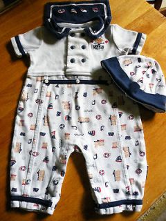 month Baby Grand Brand Short Sleeve Sailor Jumper with matching 