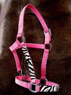   Rodeo Show Nylon Horse Halter Zebra Pink Tack Rodeo Lead Rope YY