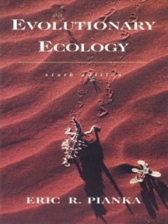 Evolutionary Ecology by Eric R. Pianka 1999, Paperback