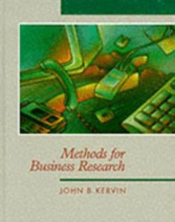 Methods for Business Research by John B. Kervin 1997, Paperback