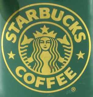Starbucks Super GREEN & GOLD Siren Mermaid Two Tails Coffee Canister