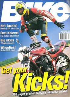 BIKE Magazine SEpt 1997 Bimota SB7 v 750s,Evel Knievel