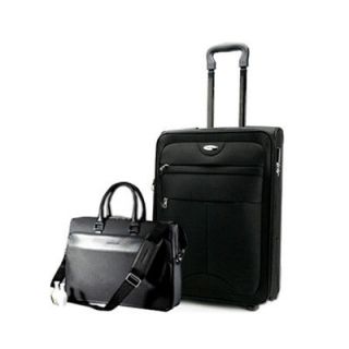 Samsonite Black Luggage Carrier Suitcase Bag 21 & Laptop Briefcase 