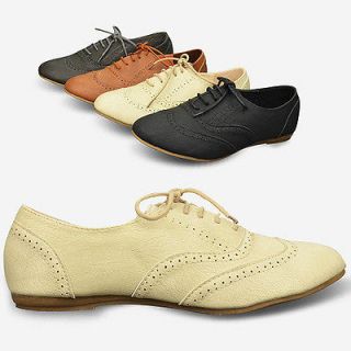 Flossy Womens Shoes Lace Up Dress Oxfords Low Flats Heels Multi 