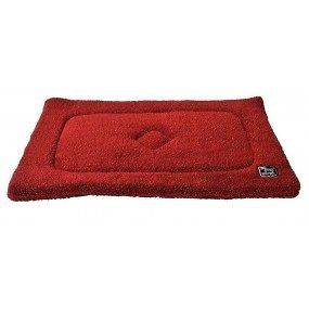 Washable Dog Sherpa Fleece Cage Mat Small Medium Large Extra Crate Red 