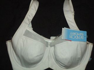 NWT Bendon extreme out high impact 76 408 sports underwire bra   white