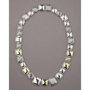 2K David Yurman Cushion Chiclet Necklace sterling silver and 18 