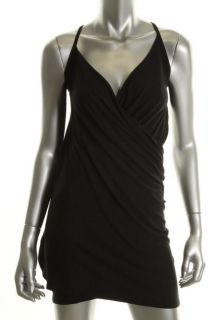 Famous Catalog Moda NEW Black Open Back Wrap Dress Cover Up S BHFO