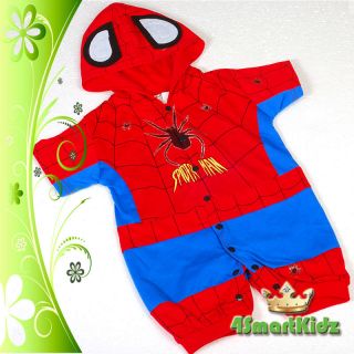   OFFER Spiderman Hero Baby Fancy Party Costumes Outfit Size 2 #014