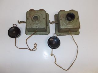 Pair of 2 Vintage Connecticut Tel/Electric G.A.I. Wall Mount Intercom 