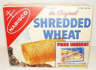 NABISCO 1959 SHREDDED WHEAT CEREAL BOX DEFENDERS CARDS