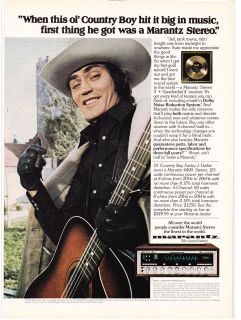 Original Print Ad 1975 Country Boy Farley J. Dollar Owns a MARANTZ 